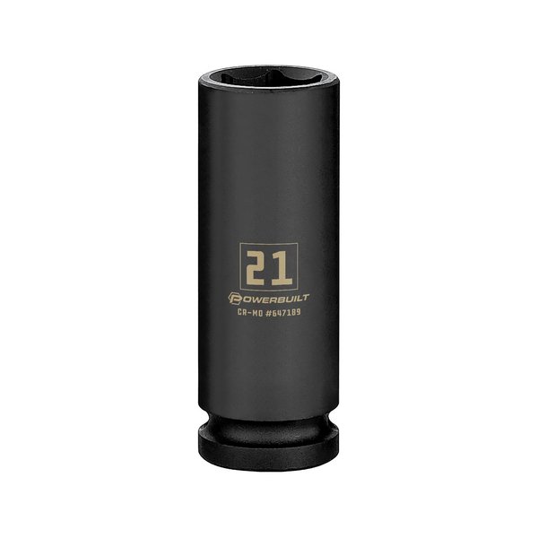 Powerbuilt 1/2" Drive 21Mm Deep Impact Socket 647189